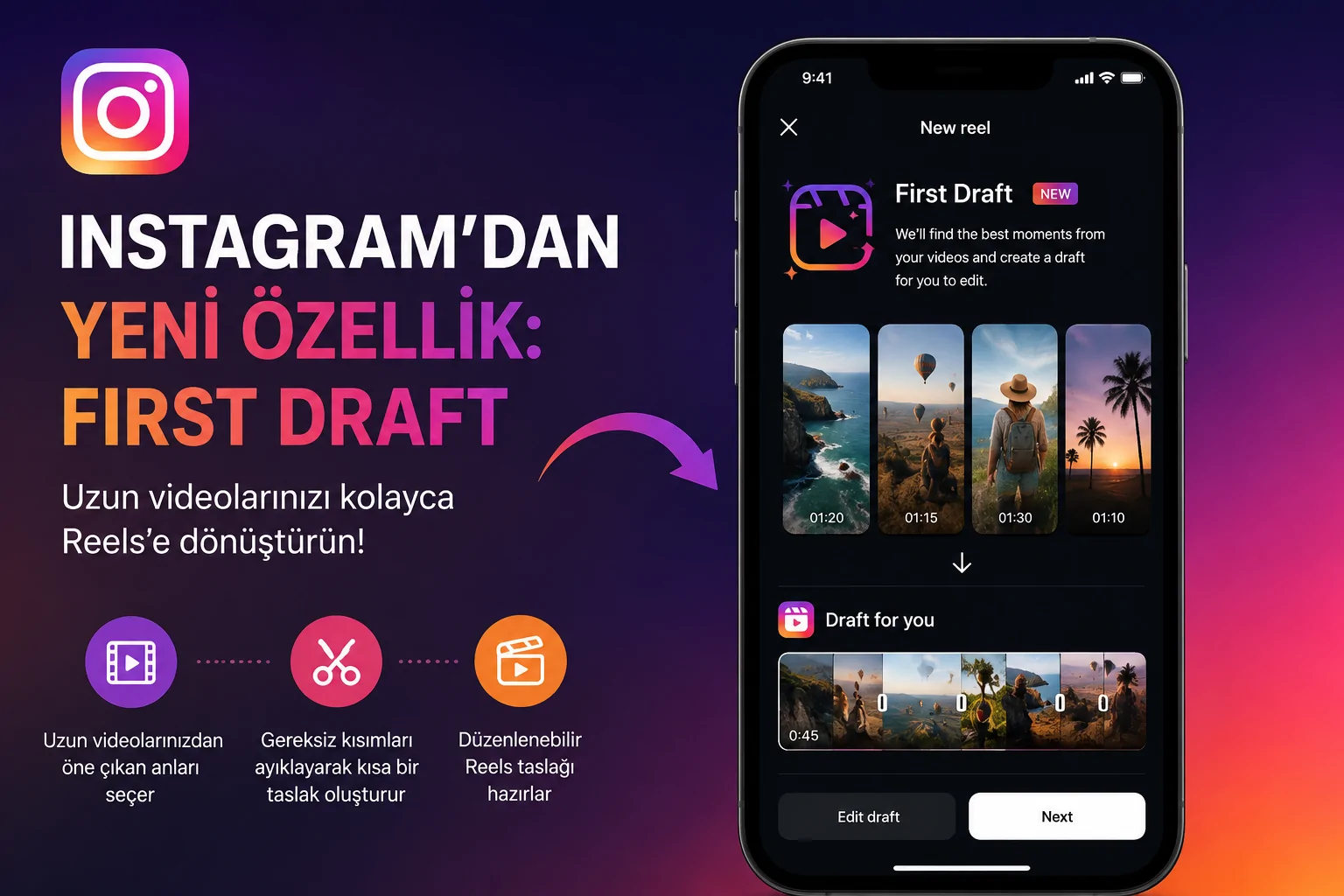 Instagram Reels Hazırlamak Artık Daha Kolay: First Draft Dönemi Başladı