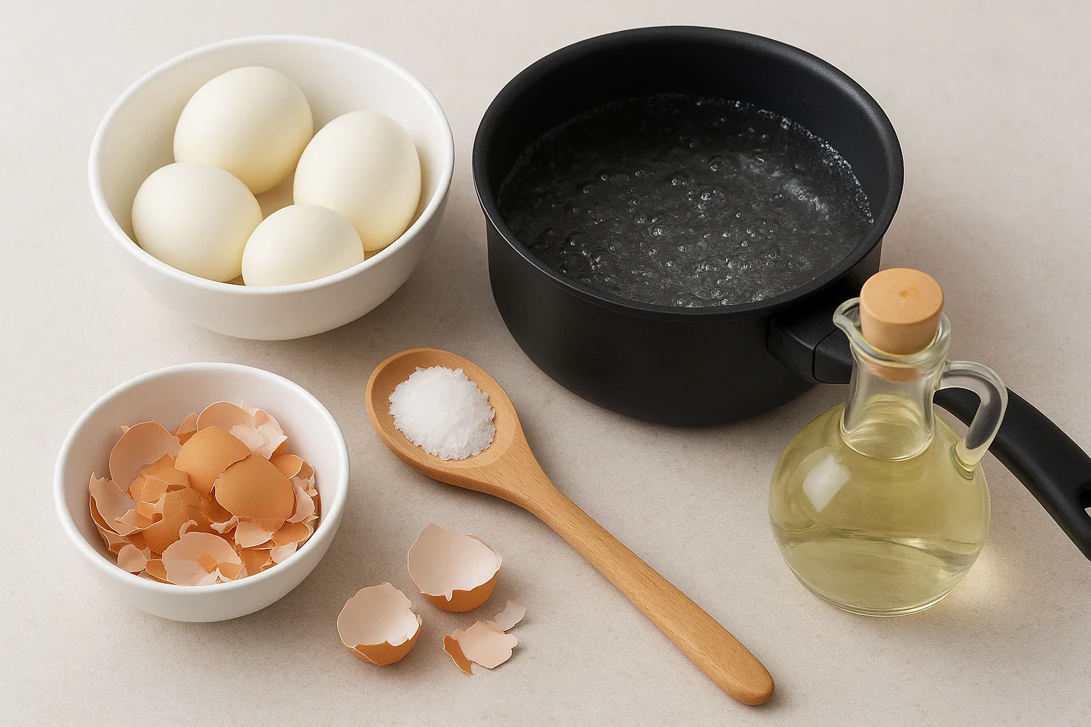 Haşlanmış Yumurtayı Kolayca Soymanın Püf Noktası