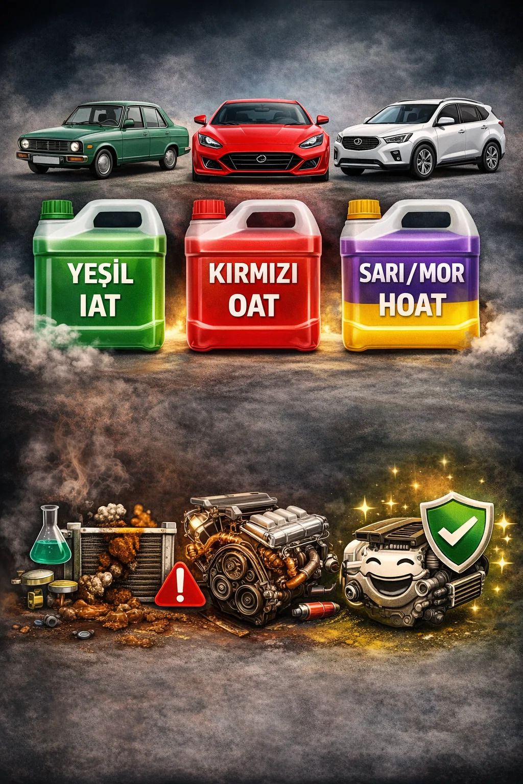 Antifriz Renkleri Ne Anlama Gelir? Hangi Araçta Hangisi Kullanılır? Karıştırılırsa Ne Olur?