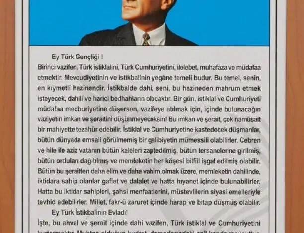 Atatürk’ün Gençliğe Hitabesi Ne Anlatıyor? Gençliğe Hitabe’de Geçen Kelimeler ve Açıklamaları