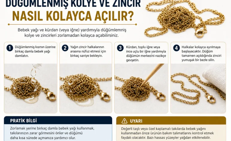 Düğümlenmiş Kolye ve Zincirleri Açmanın Pratik Yolu
