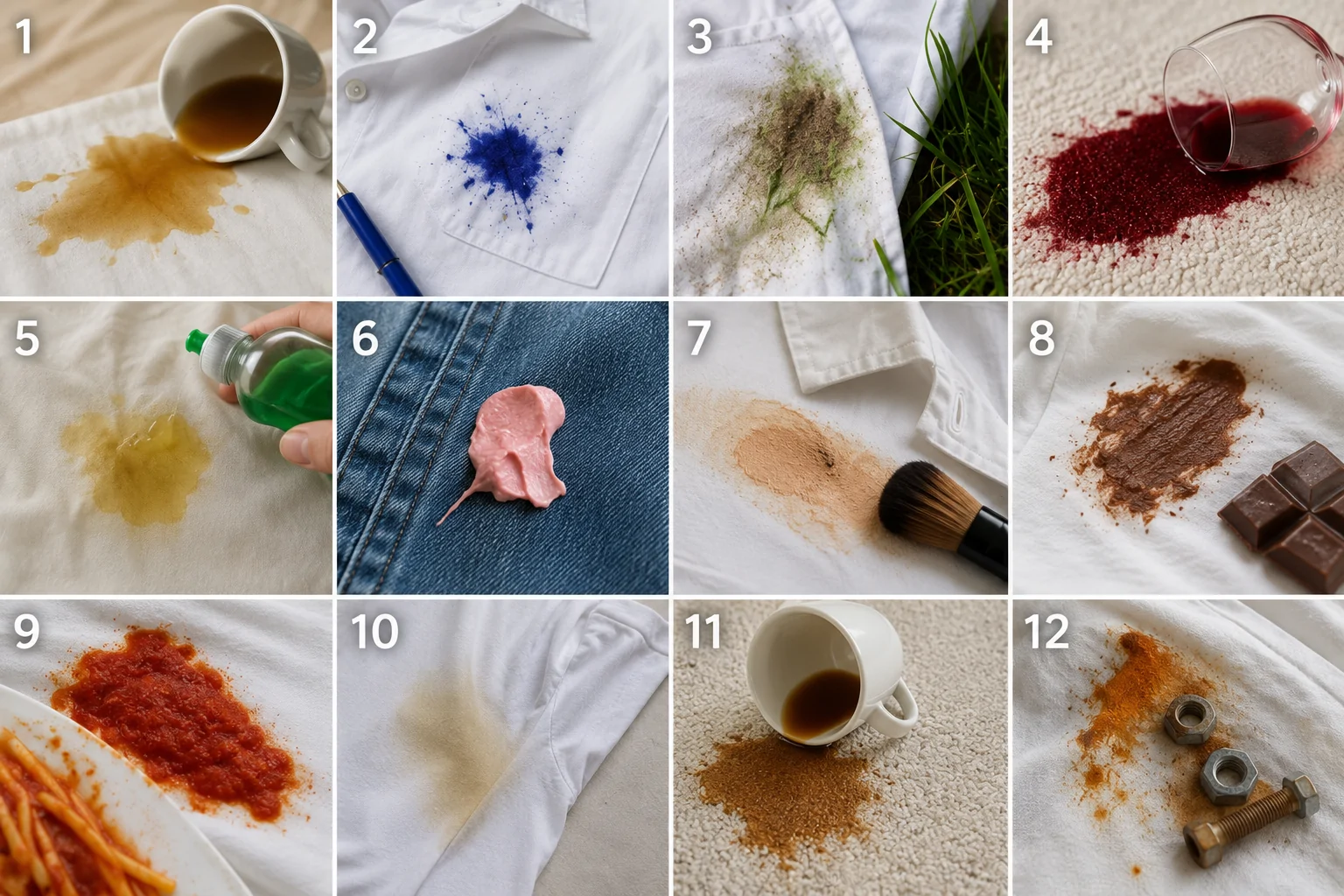 10 Yaygın Lekeyi Çıkarmanın Pratik Yolları